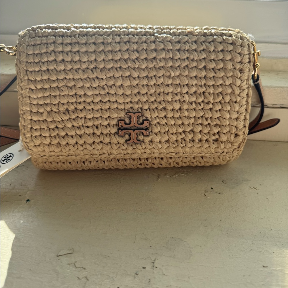 Tory Burch Tan Textured Crossbody Bag